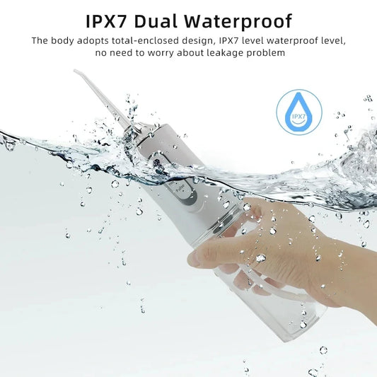 Portable Water Flosser - Rechargeable Dental Irrigator with 4 Jets & 3 Modes