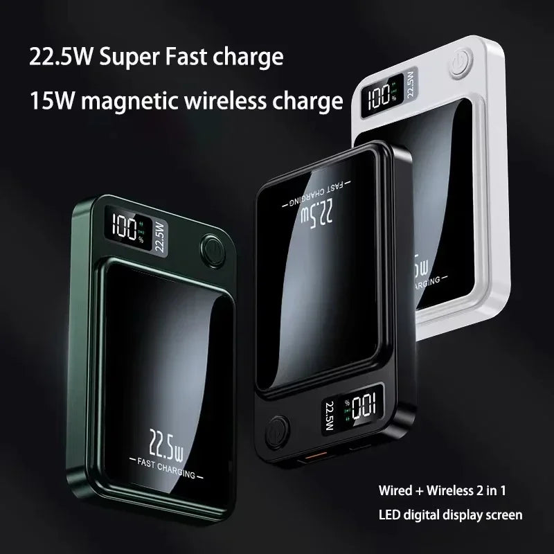 200000mAh Wireless Magnetic Power Bank - 22.5W Fast Charging