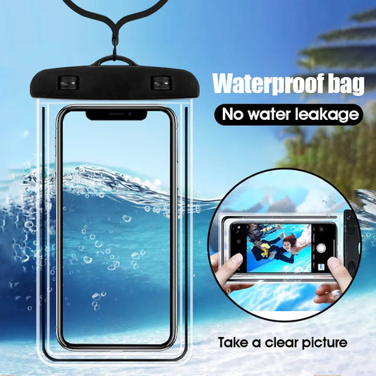 Xiaomi iPhone Huawei Samsung OnePlus Waterproof Phone Pouch - Underwater Bag Case for Swimming & Diving