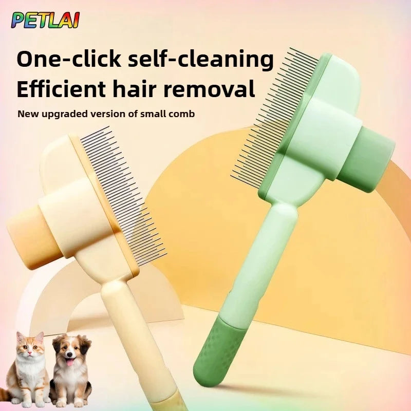 Self-Cleaning Pet Hair Remover Brush for Dogs & Cats