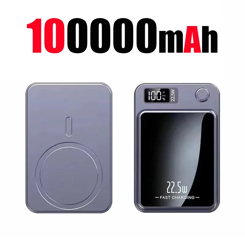 200000mAh Magnetic Wireless Power Bank - MagSafe Fast Charging Portable Battery