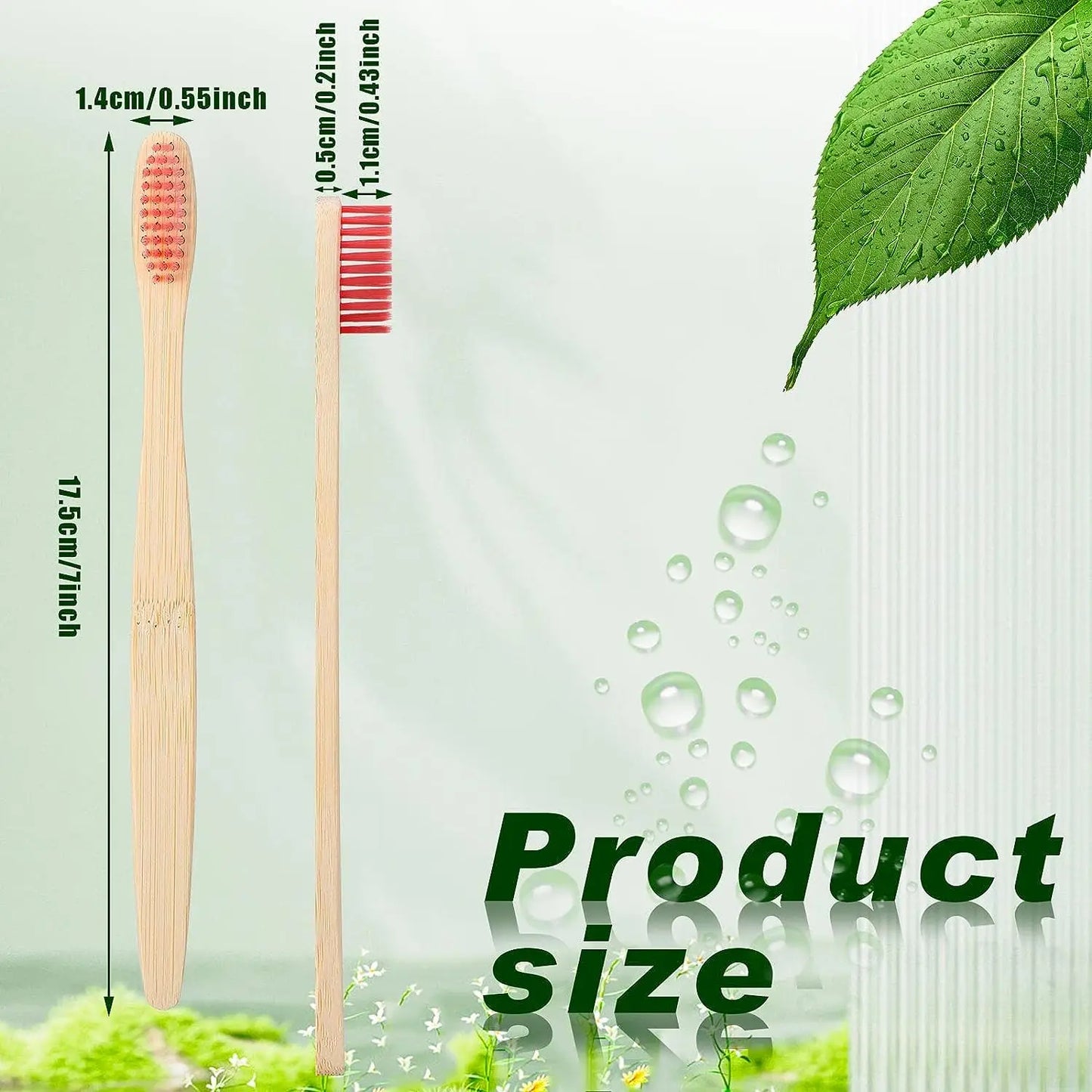 Eco Bamboo Toothbrush 100 Pack - Biodegradable Wooden Toothbrushes for Adults