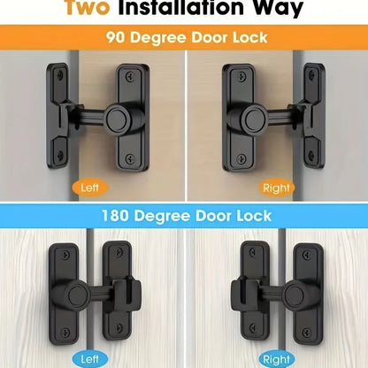 90° Heavy Duty Barn Door Lock - Premium Right Angle Latch for Sliding Doors
