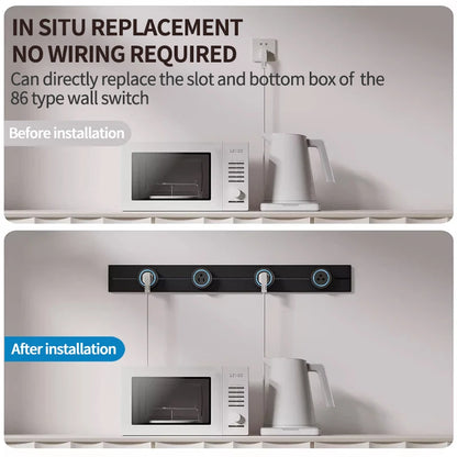 Wall Power Track Socket - Universal EU/UK Standard