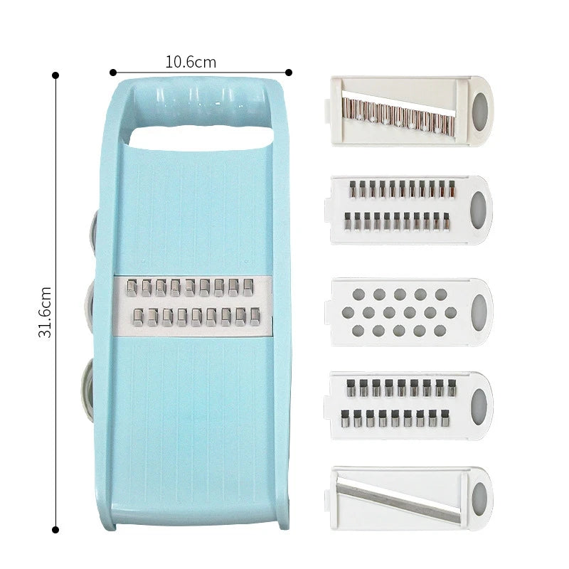 5-in-1 Multi-Functional Vegetable Chopper - Kitchen Mandoline Slicer & Dicer