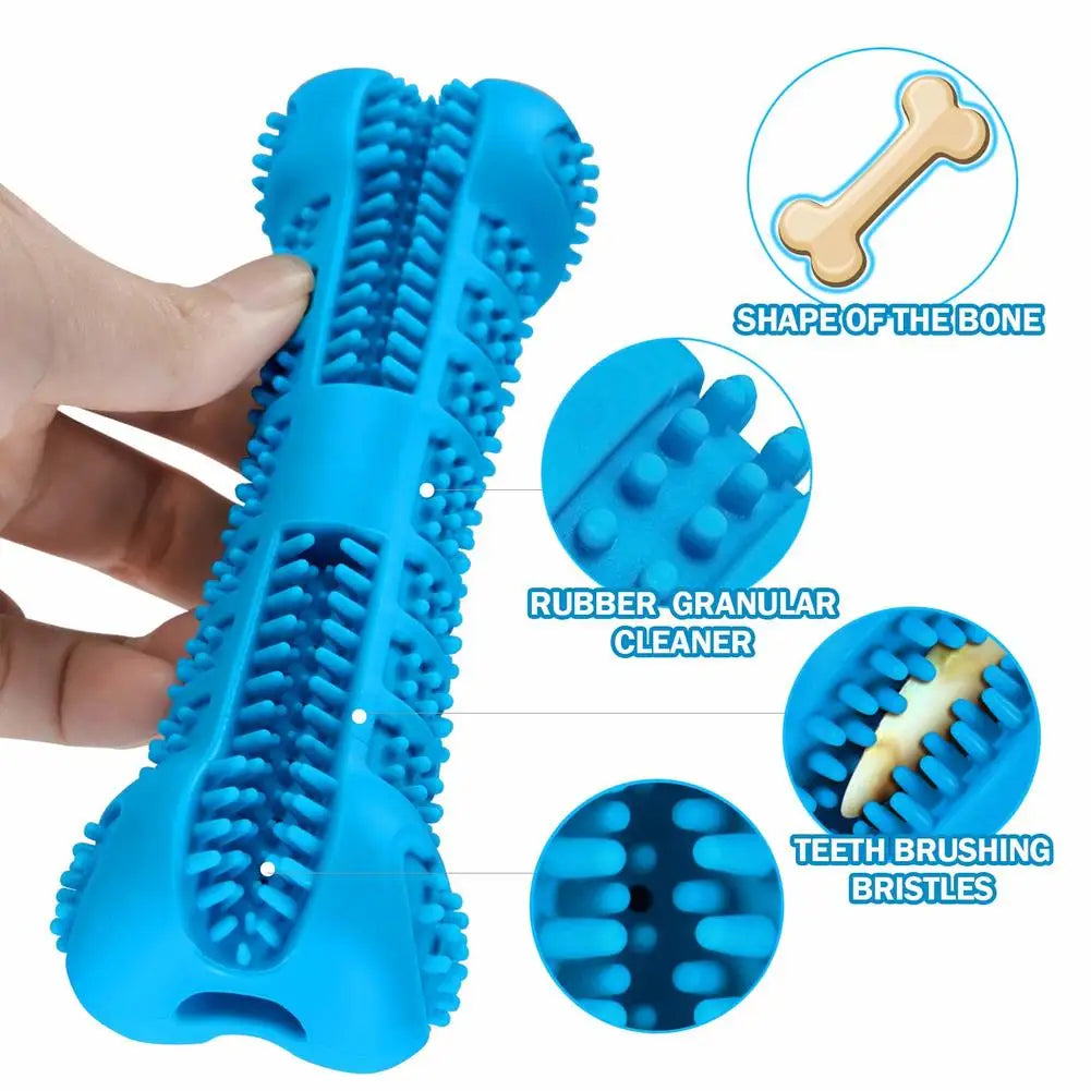 360° Dog Toothbrush Stick - Soft Rubber Dental Care Toy for Small Dogs