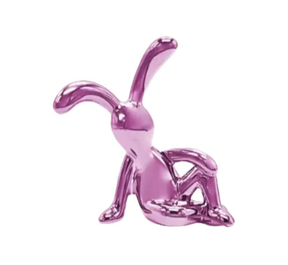 Long-Eared Rabbit Statue - Cartoon Desktop Decor (1/2/4Pcs)