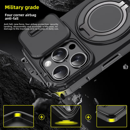 Magnetic Sliding Window Phone Case for iPhone 11-17 Pro Max - Effortless Access & Stylish Protection