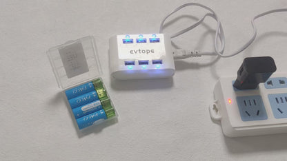 Rechargeable AA Batteries - USB Lithium Ion 1.5V 3000mWh with Charging Box