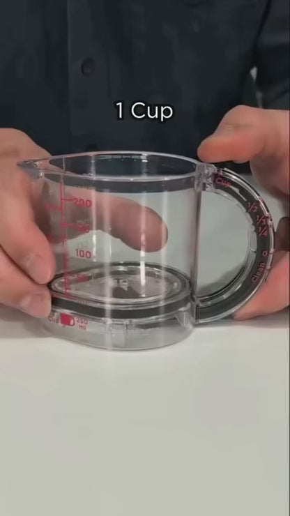 4-in-1 Adjustable Measuring Cup - Multifunctional Kitchen Tool with Scraper Base