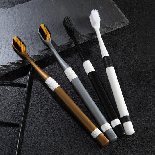Bamboo Charcoal Toothbrush Set - Ultra-Soft Bristles for Family & Couples