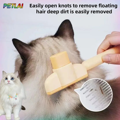 Self-Cleaning Pet Hair Remover Brush for Dogs & Cats