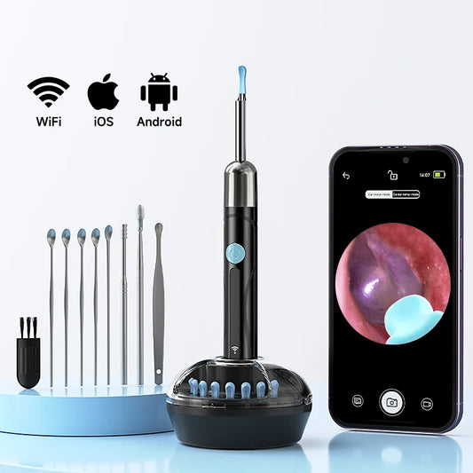 WiFi Endoscope Camera 1080P HD - Ear Cleaning Otoscope with Ear Wax Removal Tools