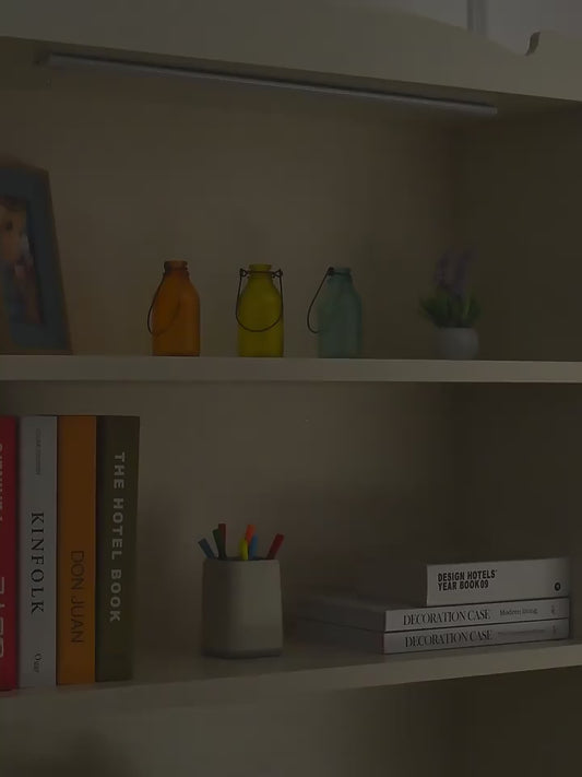 Motion Sensor Night Light - USB Rechargeable LED Wall Lamp with 3-Color Dimming